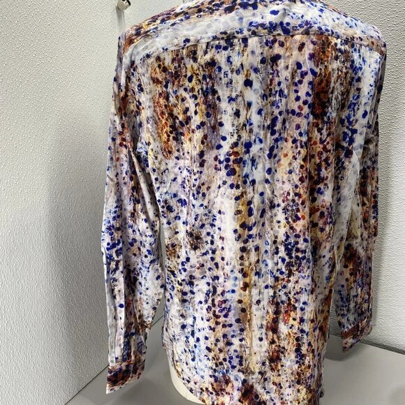 Au Noir Men’s Tongas Abstract Print Long Sleeve Button-Up Shirt Multicolo - Picture 6 of 16